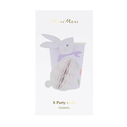 Стаканы Мери Мери (Meri Meri) "Объемные кролики", 8 шт